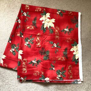 Holiday Treasures Poinsettia Christmas Red Fabric Material Sewing Quilting